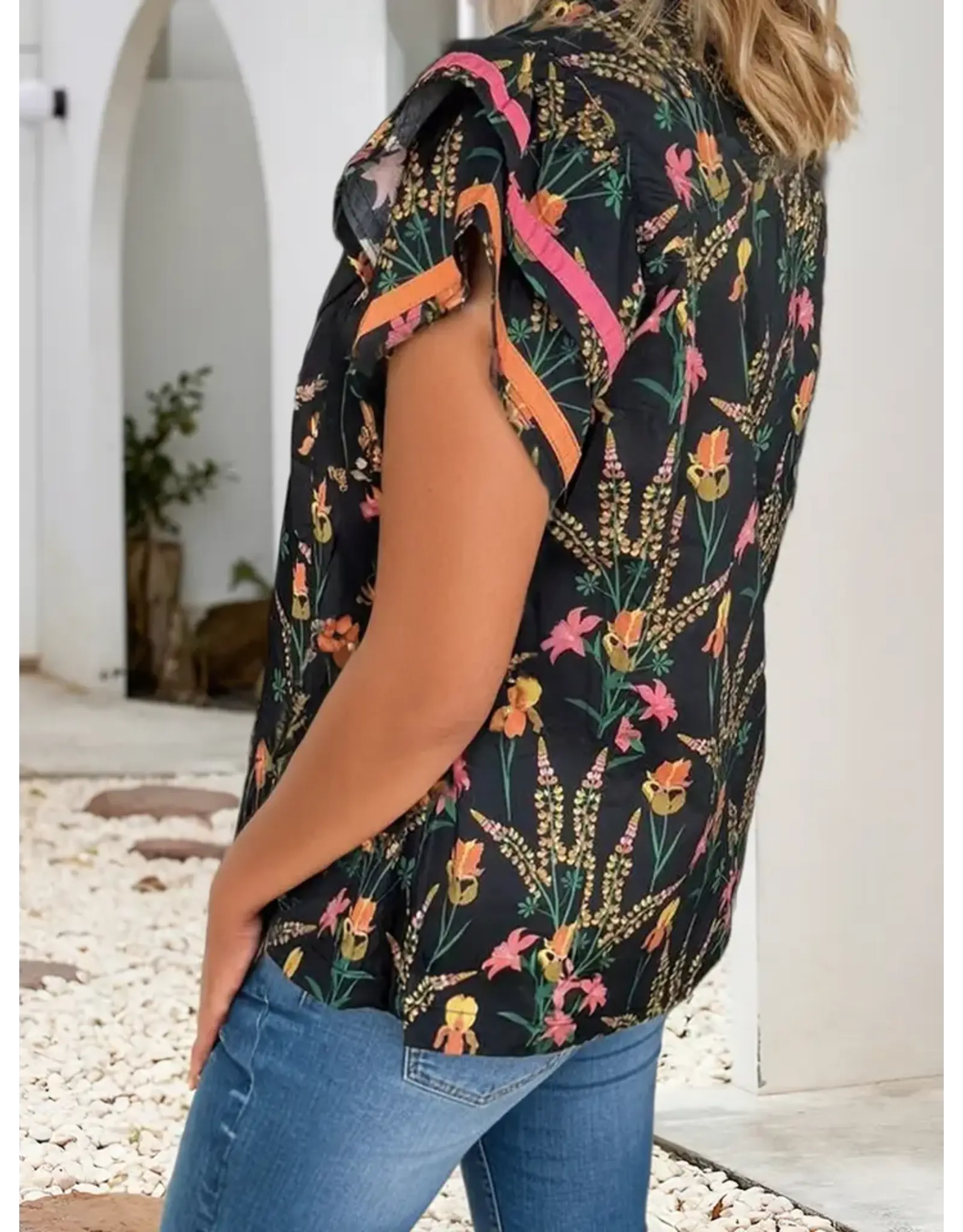 Octavia Black Floral Top