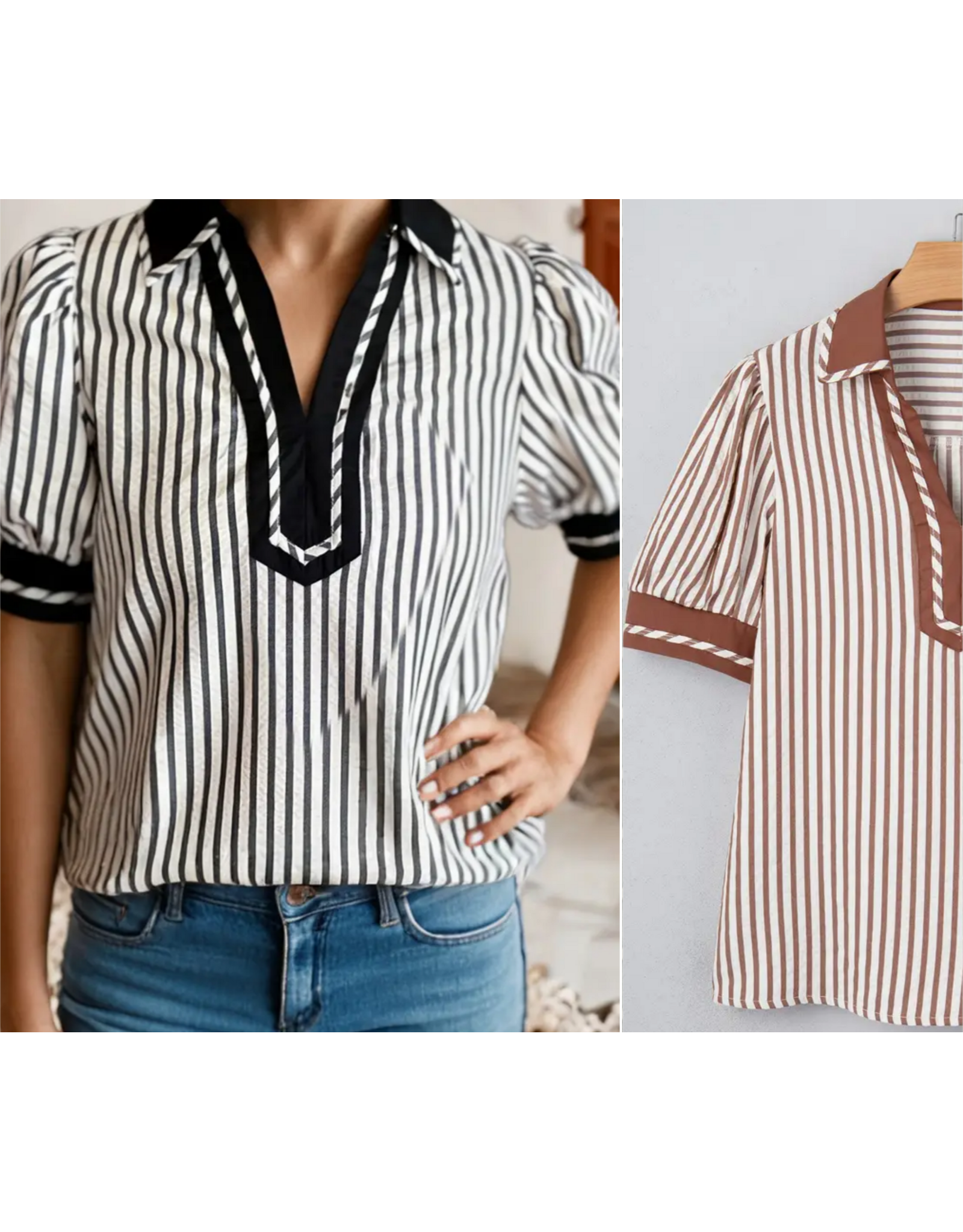 Odette Classic Stripe Blouse