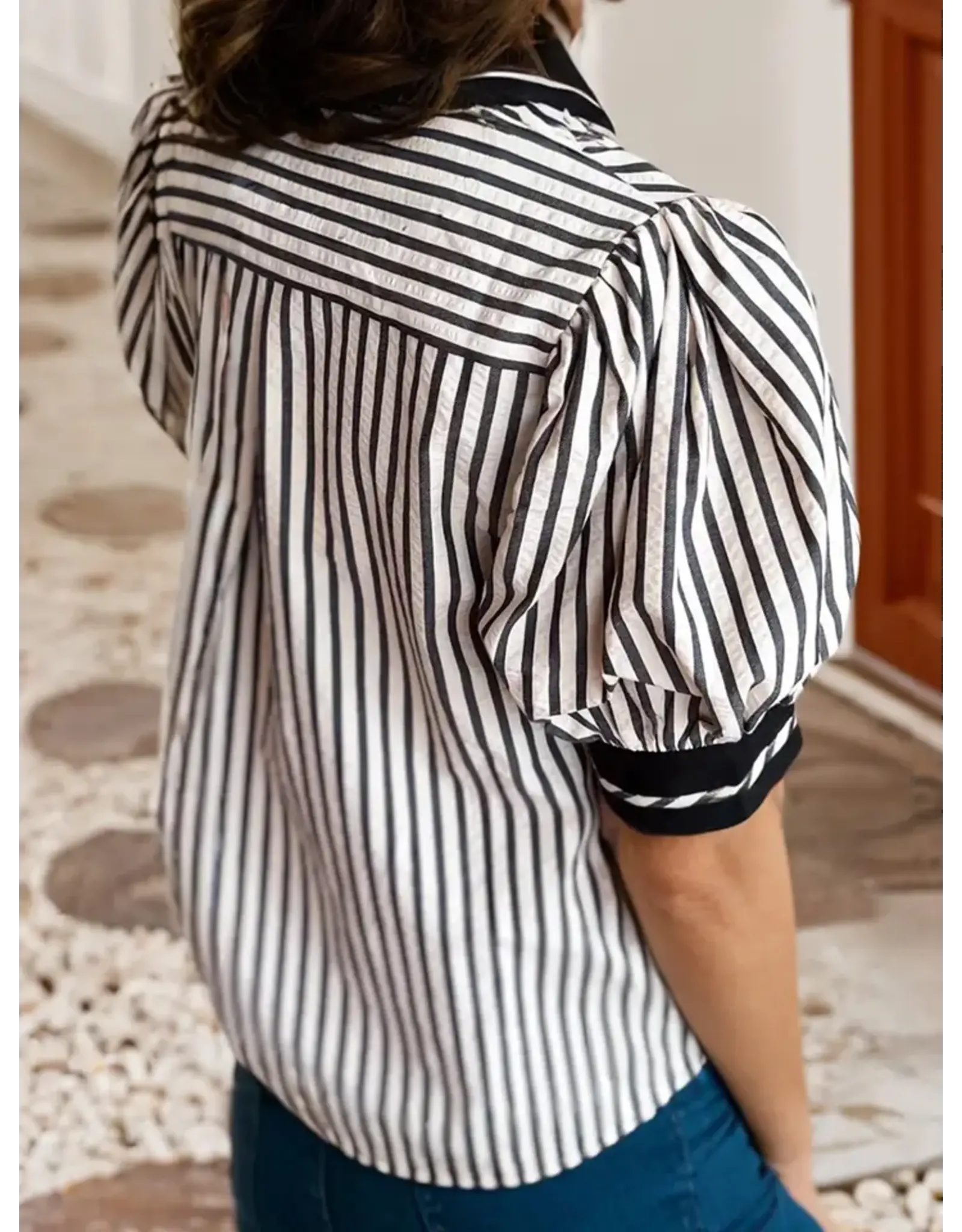 Odette Classic Stripe Blouse
