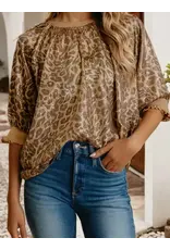 Osheen Leopard Shimmer Blouse