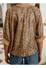 Osheen Leopard Shimmer Blouse