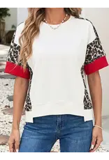 Oviya Leopard Trim Top
