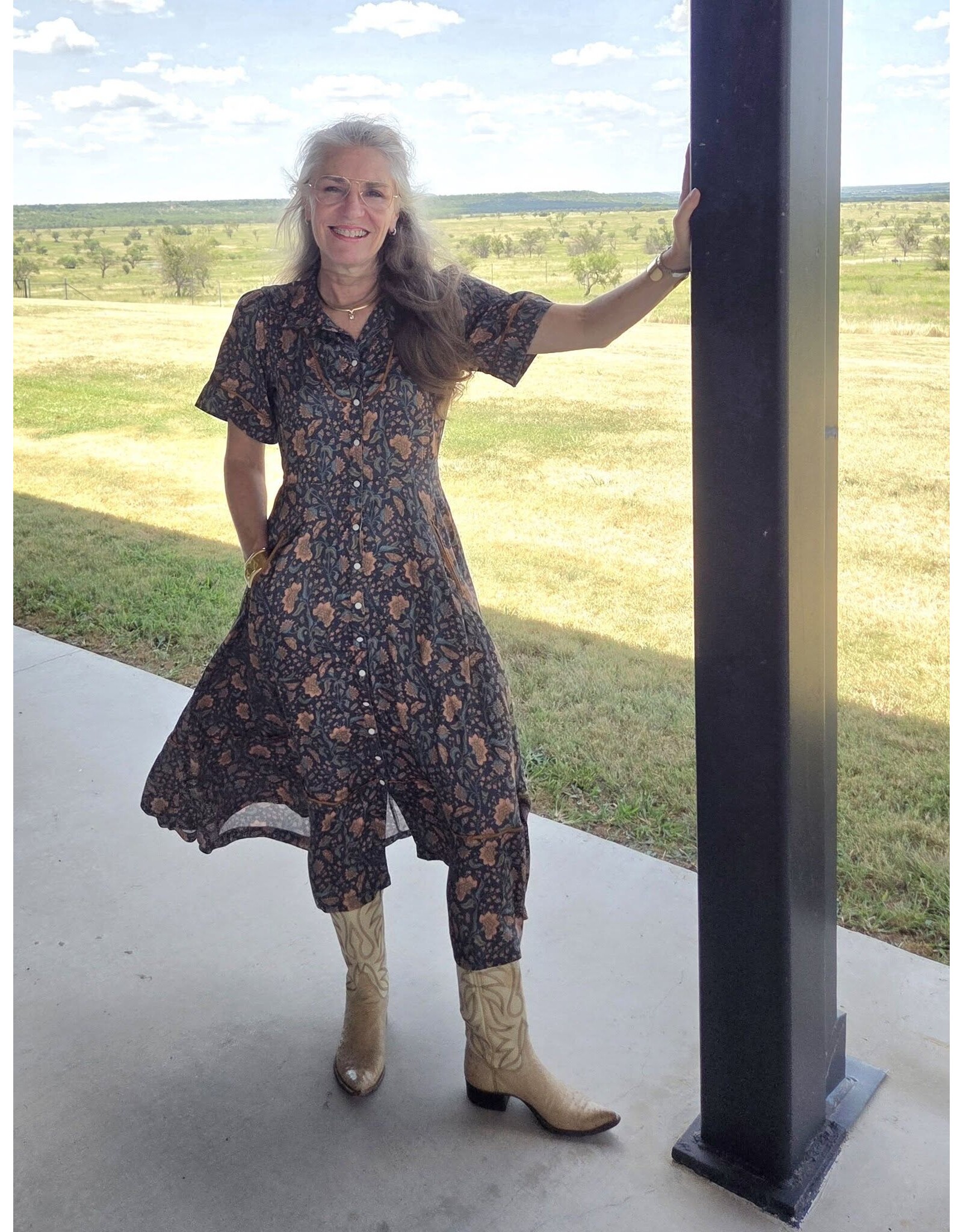 Sendero La Dahlia Dress Copper Floral