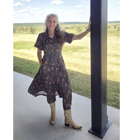 Sendero La Dahlia Dress Copper Floral