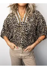 Phoebe Leopard V-Neck Top