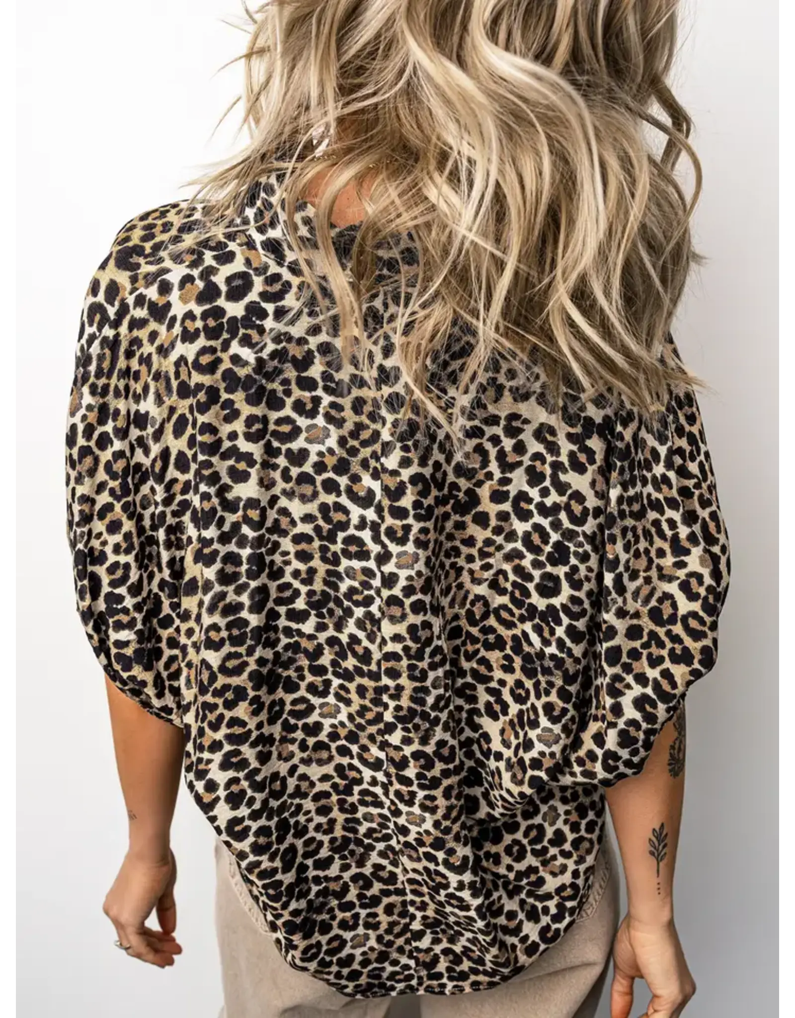 Phoebe Leopard V-Neck Top