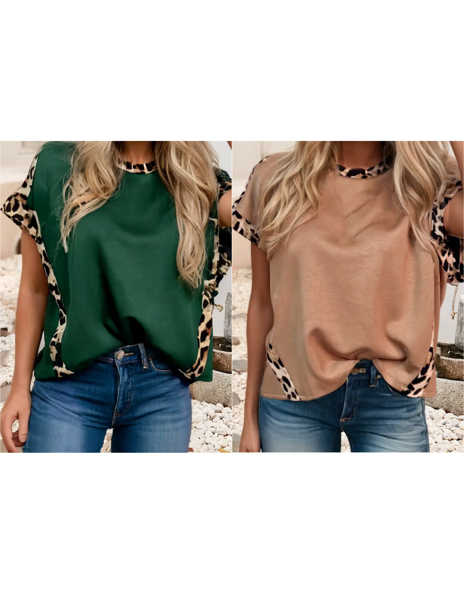 Presley Leopard Trim Shirt