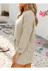 Paige Brown Stripe 2 Piece Short Set