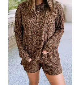 Parker Long Sleeve Leopard Print Set