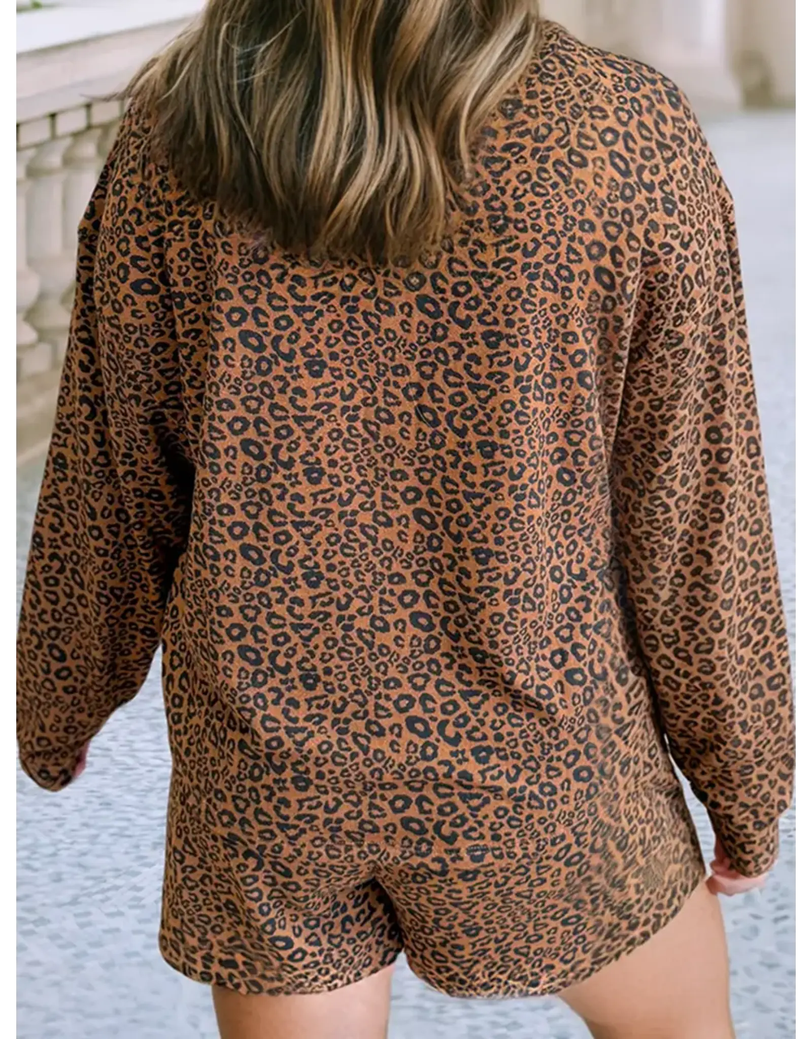 Parker Long Sleeve Leopard Print Set