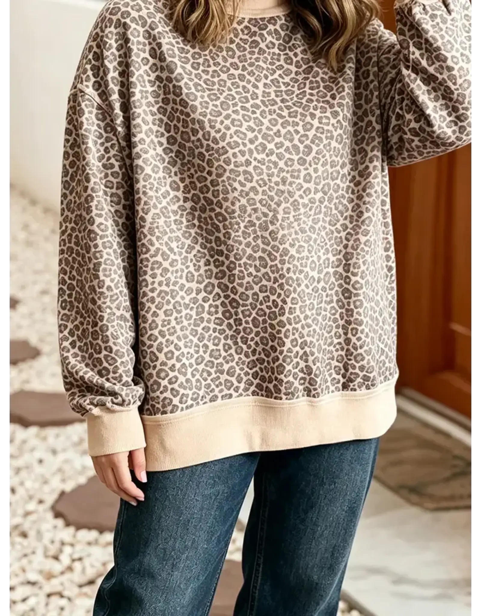 Riley Long Leopard Sweatshirt
