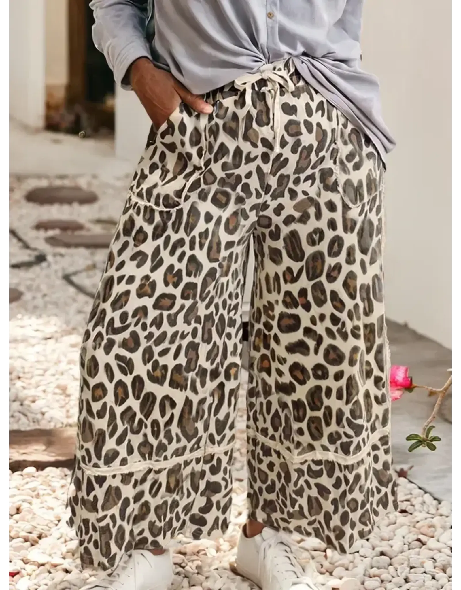 Reese Wide Leg Leopard Pants