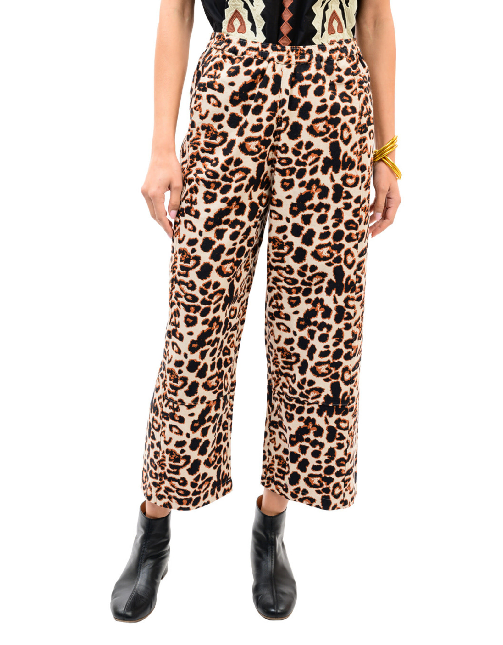 Ivy Jane Ivy Jane Leopard Barrel Pant Tan
