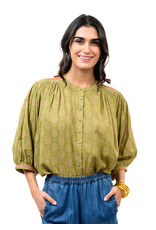 Ivy Jane Ivy Jane Yoke Embroidered Top Green