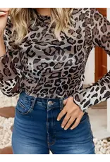 Remi Leopard Mesh Long Sleeve Top