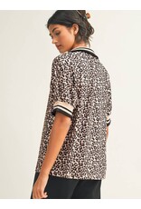 Ryann Leopard Half Zip Top