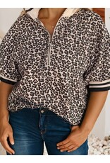 Ryann Leopard Half Zip Top