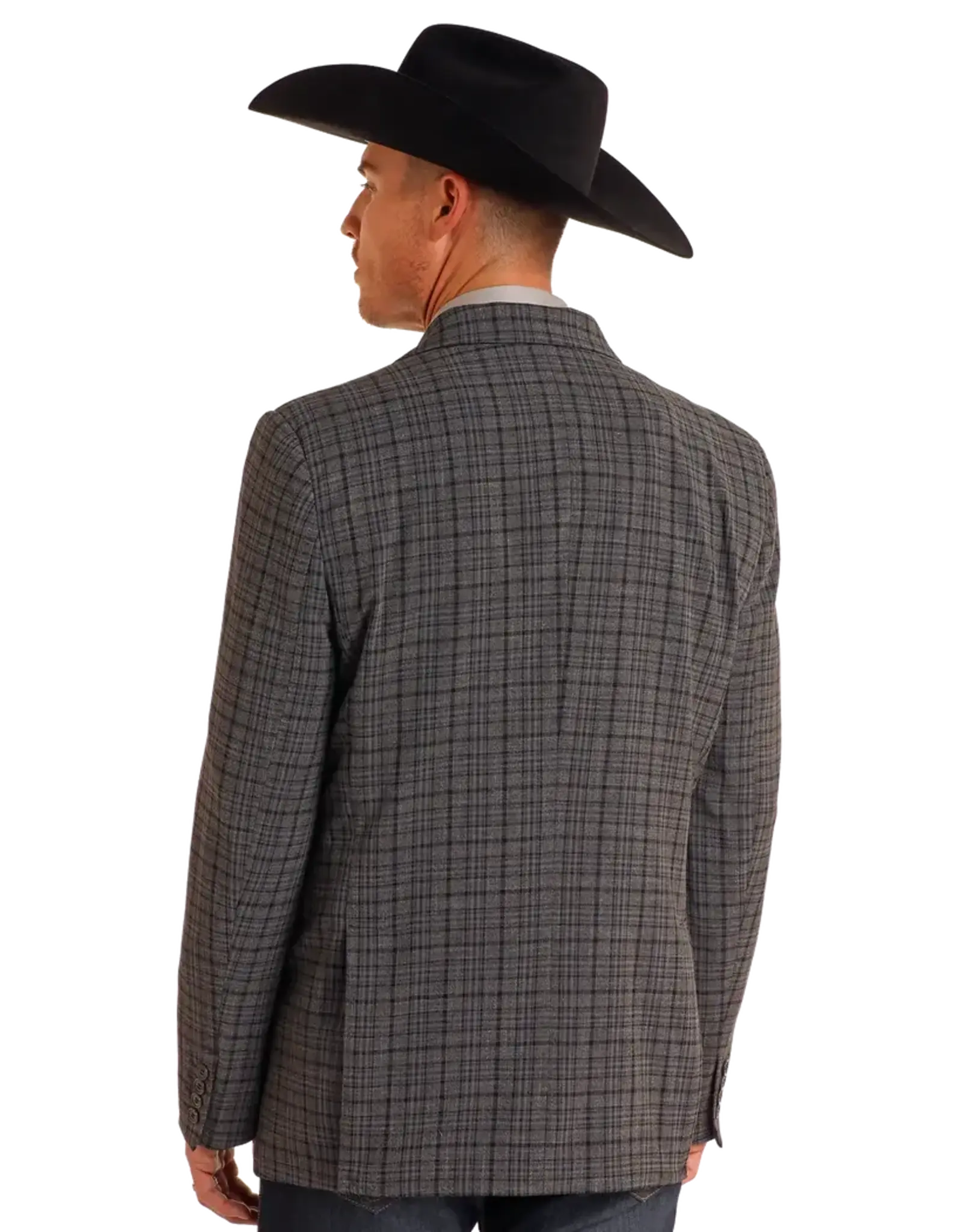 Rock & Roll Denim Rock & Roll Denim Grey Plaid Sport Coat
