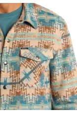 Rock & Roll Denim Rock & Roll Denim Turquoise Aztec Jacquard Shirt Jacket