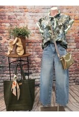 Olive Floral Top