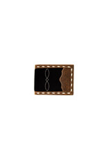 3D Mens Bifold Wallet Roughout Boot Stitch Overlay Black Brown