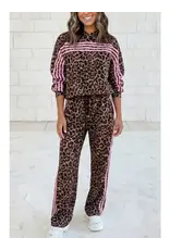 Leslie Leopard Pink Stripe Set