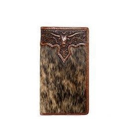 Nocona Rodeo LongHorn Overlay Wallet Brown