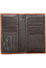 Nocona Rodeo LongHorn Overlay Wallet Brown