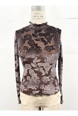 Renley Cut Velvet Mesh Top