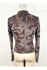 Renley Cut Velvet Mesh Top