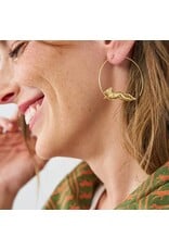 Felicity Fox Hoop Earrings Brass