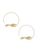 Calliope Horse Hoop Earrings Brass