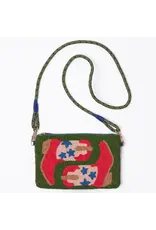 Leila Red Boots Seed Bead Clutch with Strap