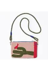 Leila Red Boots Seed Bead Clutch with Strap