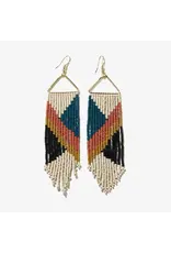 Emilie Angles Beaded Fringe Earrings Rust
