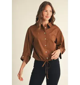 Sadie Draw String BrownTop