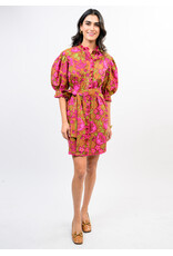 Uncle Frank Uncle Frank Tucked Front A-line Dress Brown