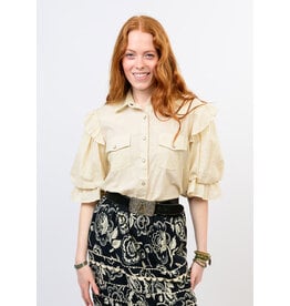 Sister Mary Sister Mary Annie Button Down Top Ivory