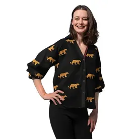 Dizzy Lizzie Milano Shirt Black Cheetahs