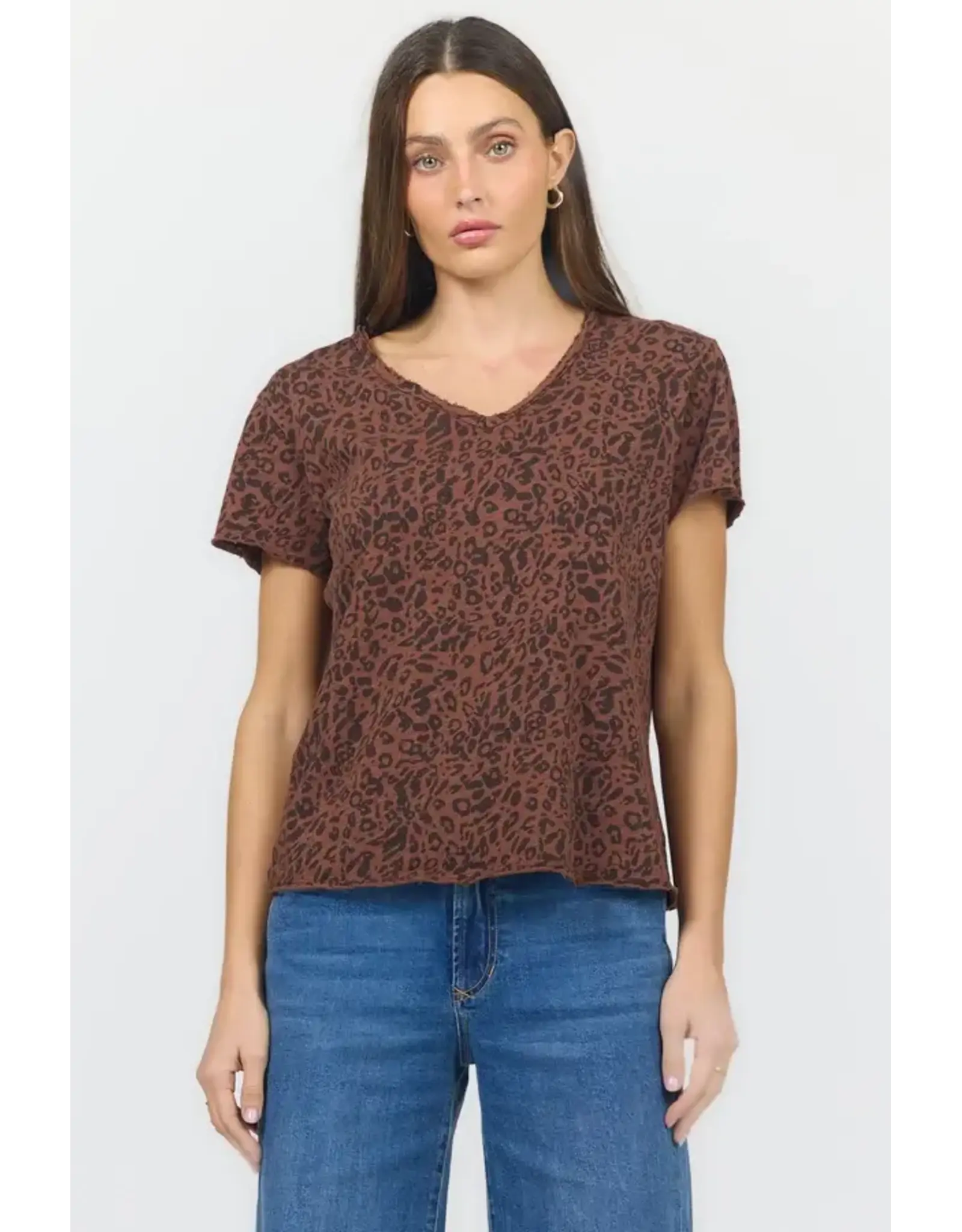 Dear John Denim Dear John Vanya Tee Brown Leopard
