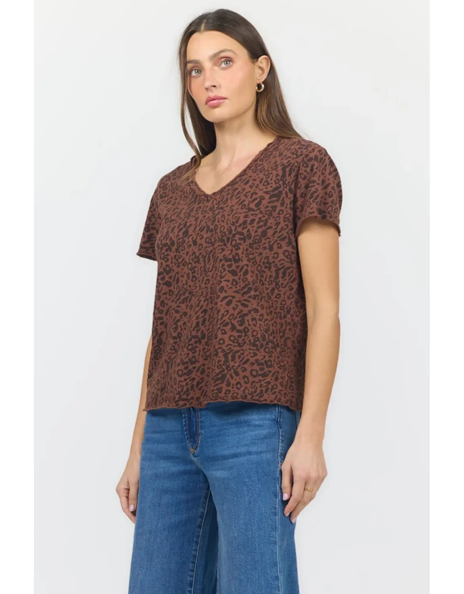 Dear John Denim Dear John Vanya Tee Brown Leopard