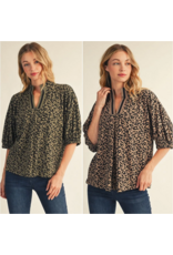 Sasha Half Sleeve Leopard Top