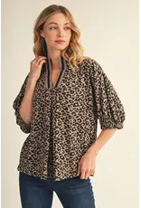 Sasha Half Sleeve Leopard Top