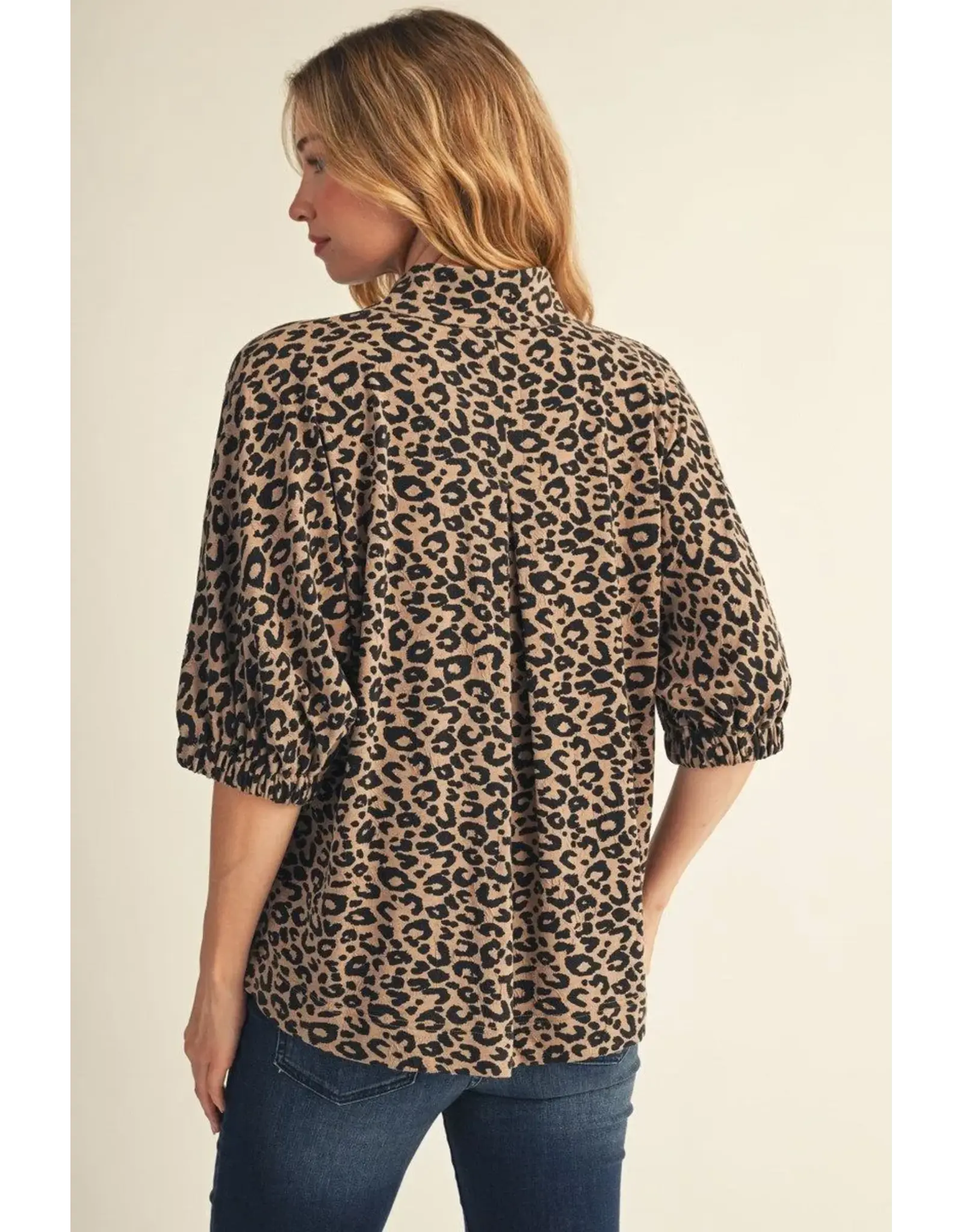 Sasha Half Sleeve Leopard Top