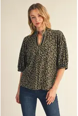 Sasha Half Sleeve Leopard Top
