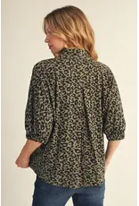 Sasha Half Sleeve Leopard Top
