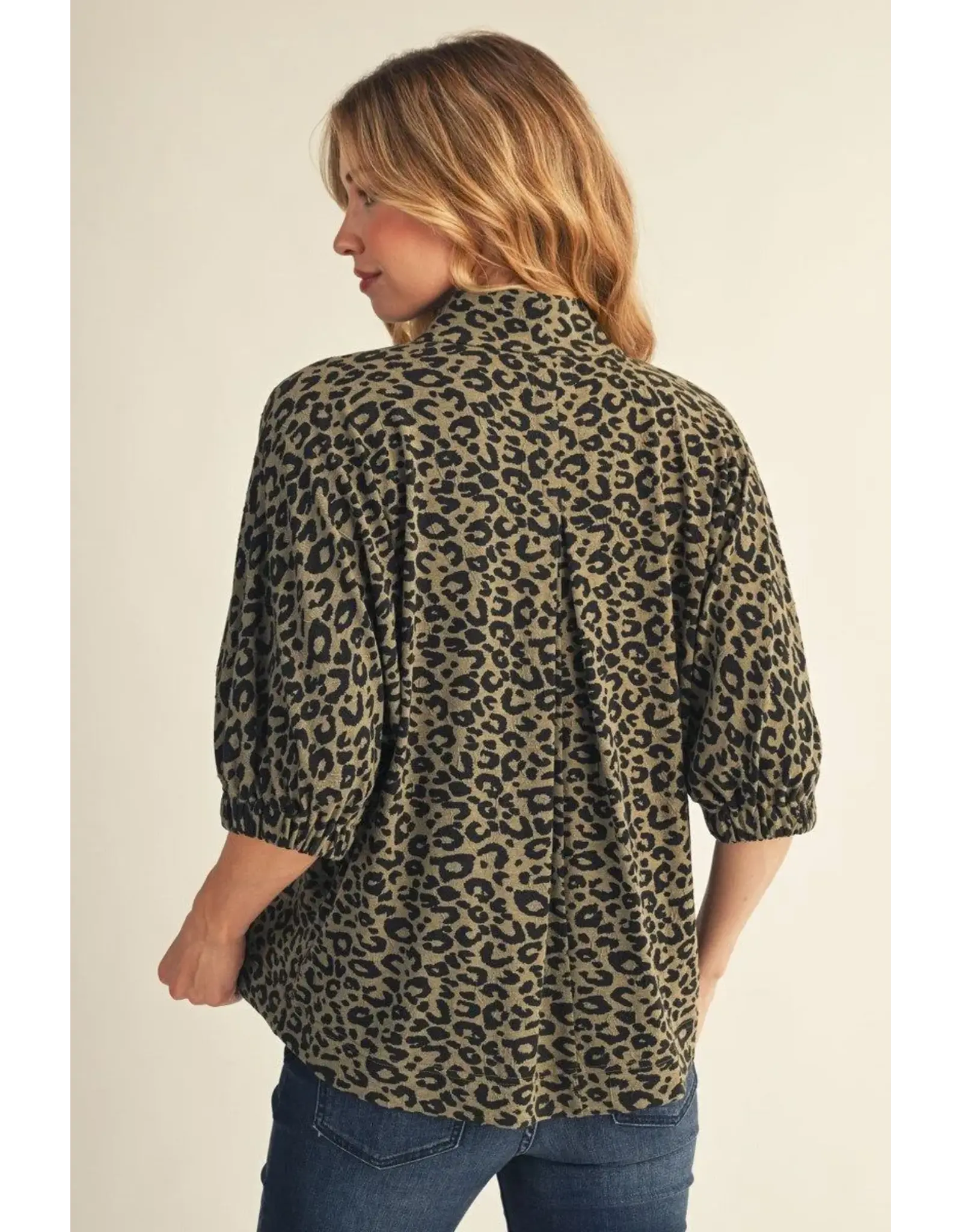 Sasha Half Sleeve Leopard Top
