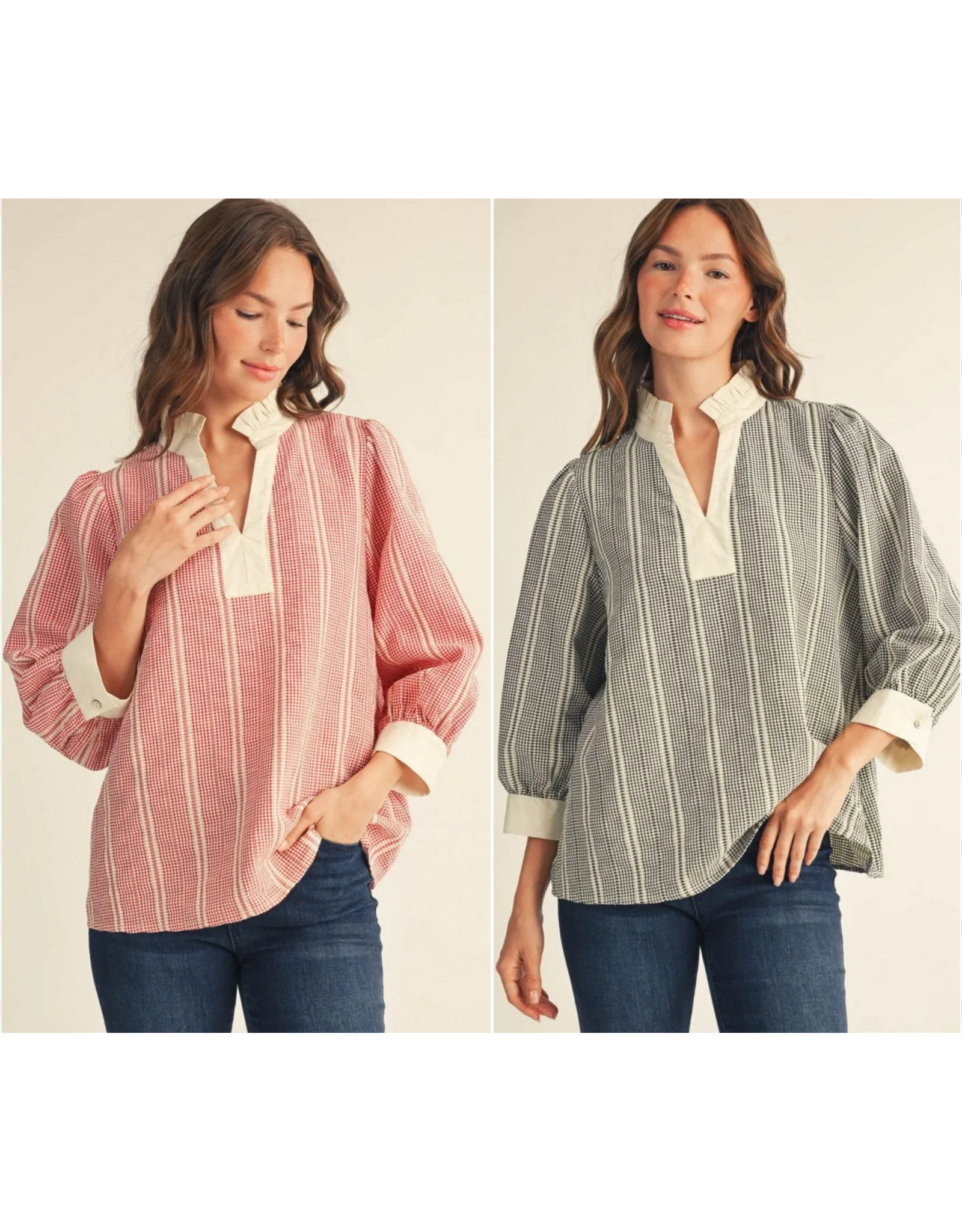 Shelby Gingham Check Top