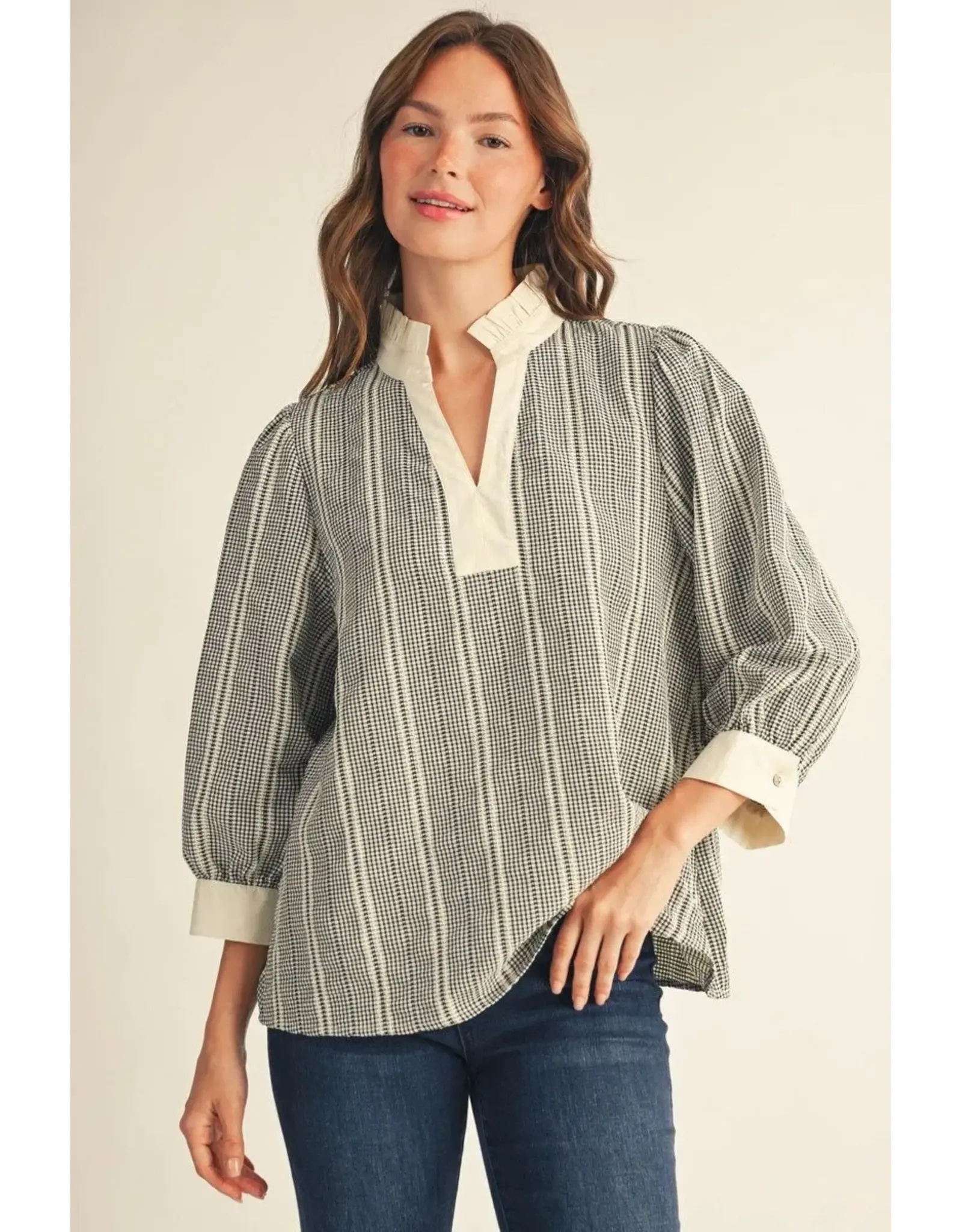 Shelby Gingham Check Top