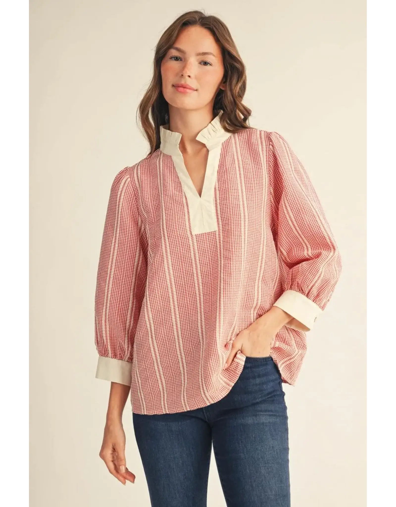 Shelby Gingham Check Top
